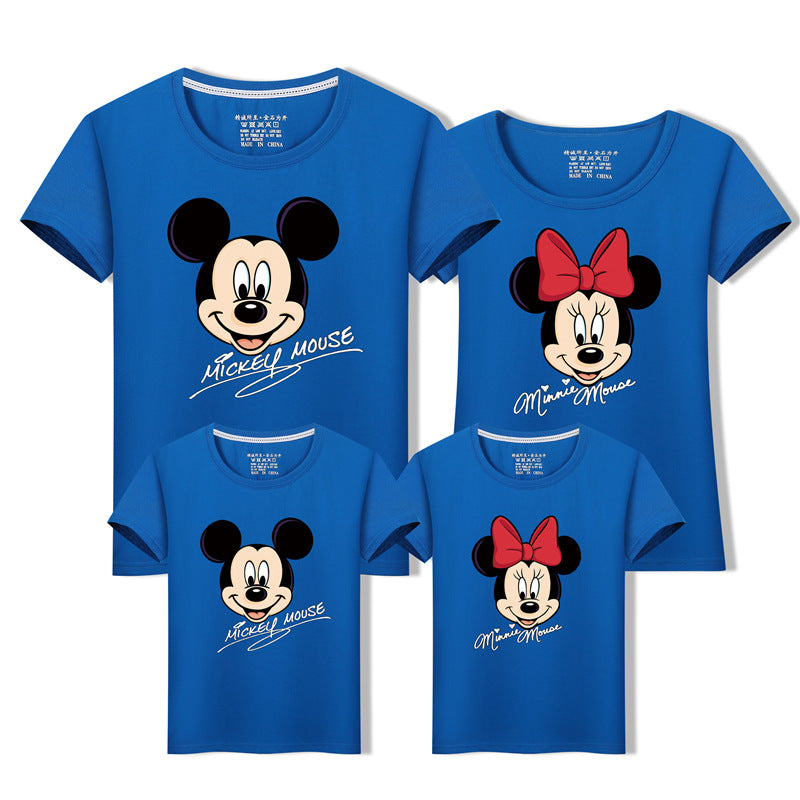 Family Matching Outfit Mickey Minnie Mouse Summer T-Shirt Tops