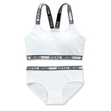 Kid Girls Training Bra Vest Sport Underwear Teen Sets 2 Pcs