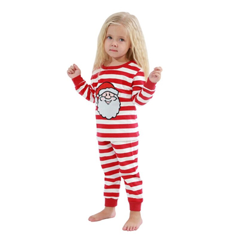 Family Christmas Pajamas Matching Outfits Mother Father Kids