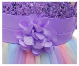 Kid Girls Wedding Prom Ball Gown Princess Sequins Flower Dresses