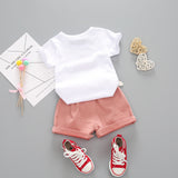 Toddler Baby Girls Short Sleeve T shirt+Shorts Outfits Kids Clothing Sets - honeylives
