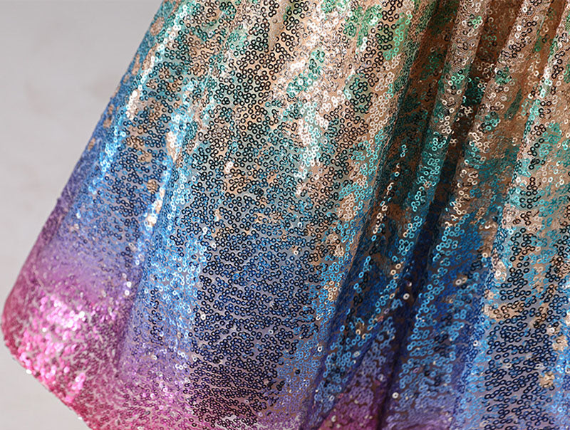 Kid Baby Girl Princess Short Sequin Mesh Party Sleeveless Dresses