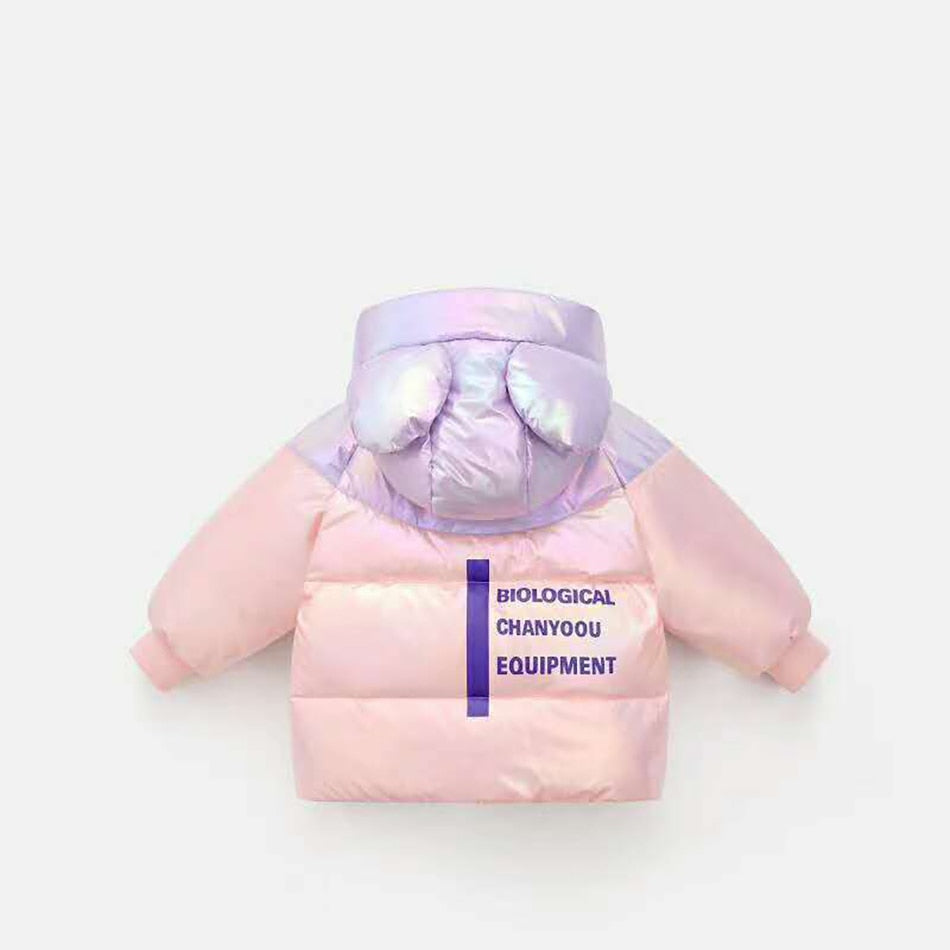 Winter Lightweight Down Jacket Boys Girls White  Bright Warm Coats