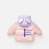 Winter Lightweight Down Jacket Boys Girls White  Bright Warm Coats