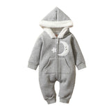Baby Girls Winter Warm Jumpsuit Thick Romper Outfits Soft Zipper Pockets
