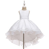 Kids Girl Cake Tutu Flower Dress Lace Party Wedding Formal Dress 3-12Y - honeylives