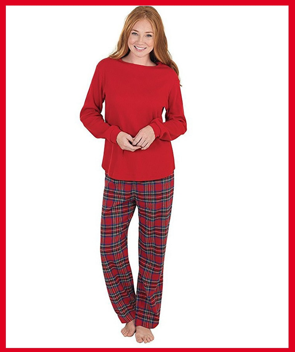 Christmas Family Matching Pajamas Red Nightwear Family Look