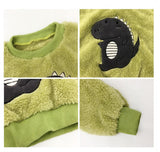 Boys Girls Winter Dinosaur Embroidered Sweater