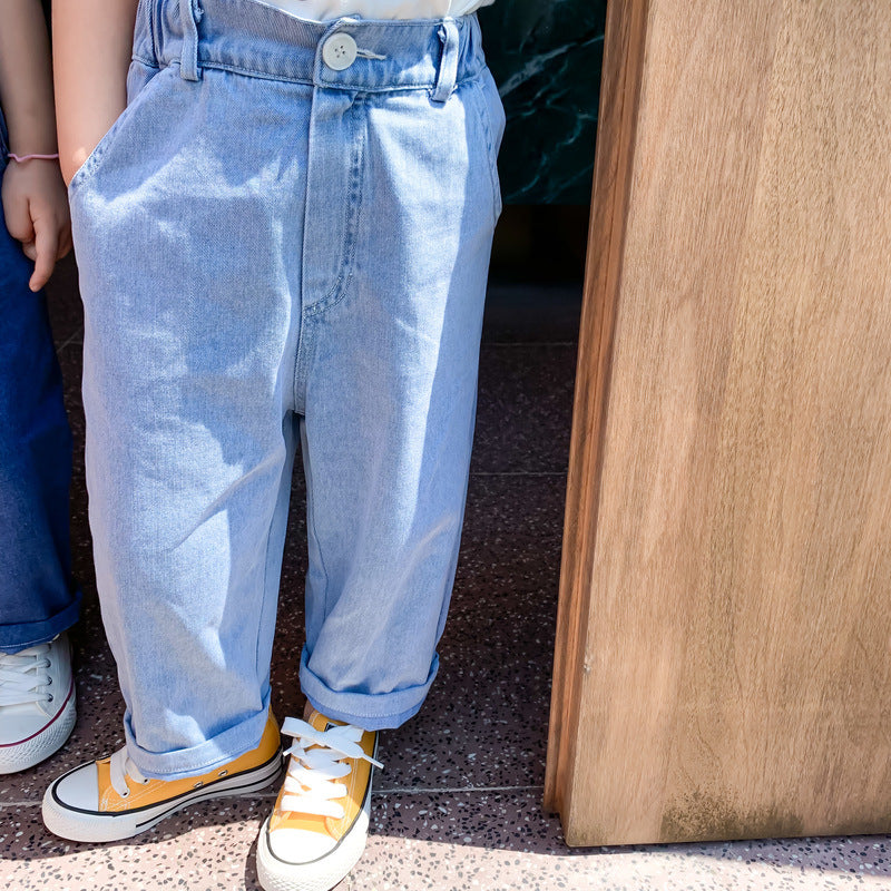 New Arrival Girls Boys Fashin Denim Pants
