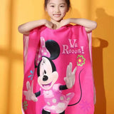 Kid Baby Cartoon Mermaid Hooded Bath Towels Cloak Quick Dry Absorbent Pajamas
