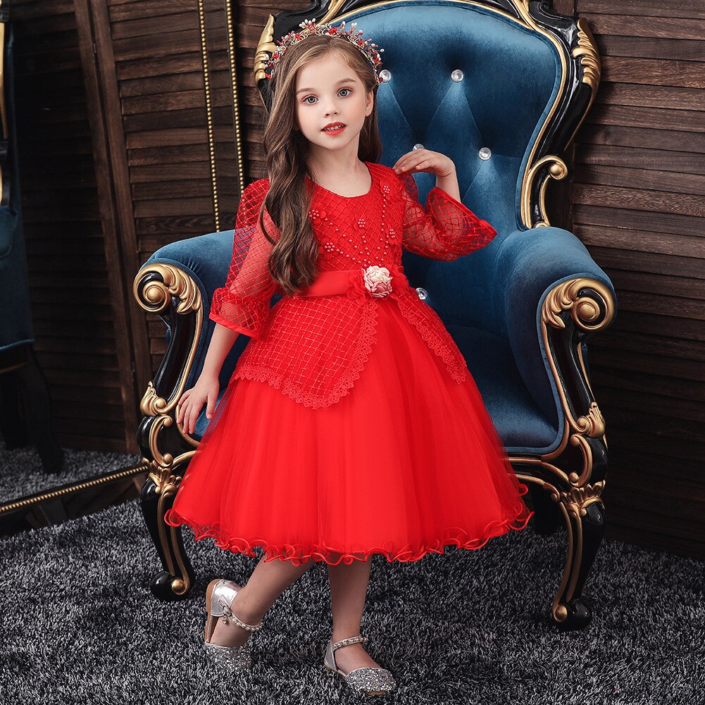 Kids Flower Girl Dress Evening Princess Party Wedding Dresses 3-12 Years