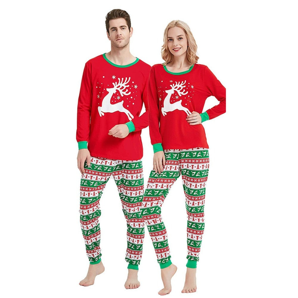 Family Matching Christmas Pajamas Adult Kids Sleepwear Nightwear
