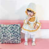 Baby Girl Lolita Floral  Christening Party Frock Boutique 2 Pcs