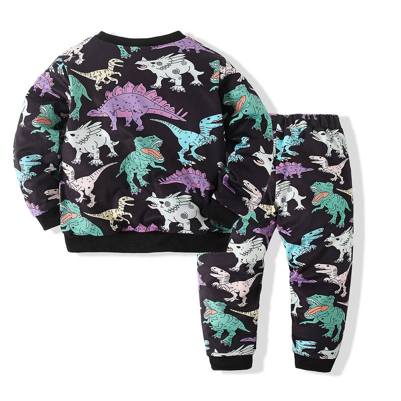 Kid Baby Girls Boys Cartoon Sports Unicorn Suit Long Sleeve Spring Pajamas