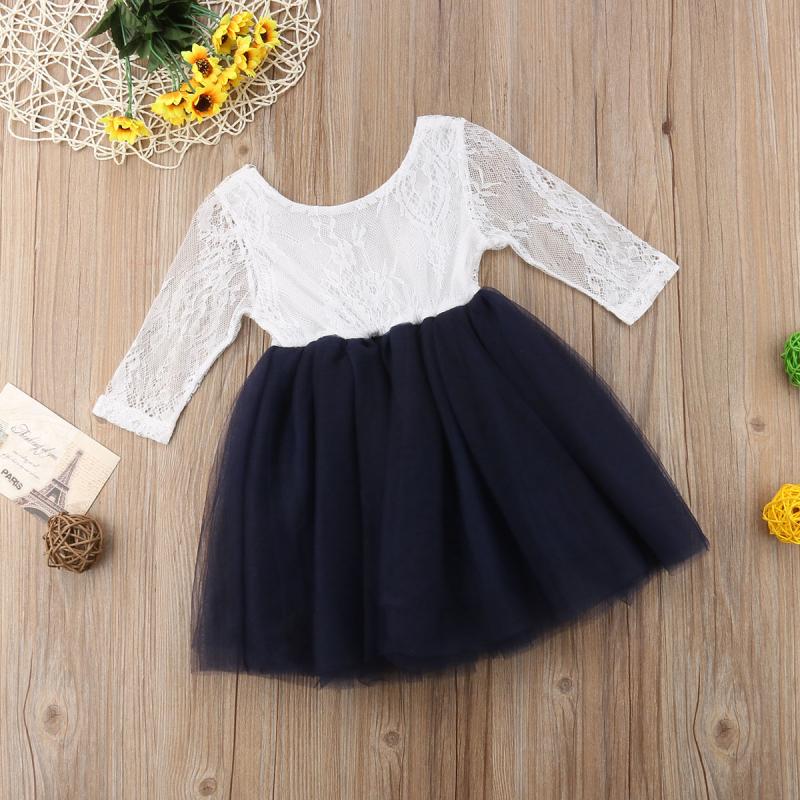 Summer Kids Little Girls Princess Baby Girl  Flower Lace Tutu Dress 1-6 Years - honeylives