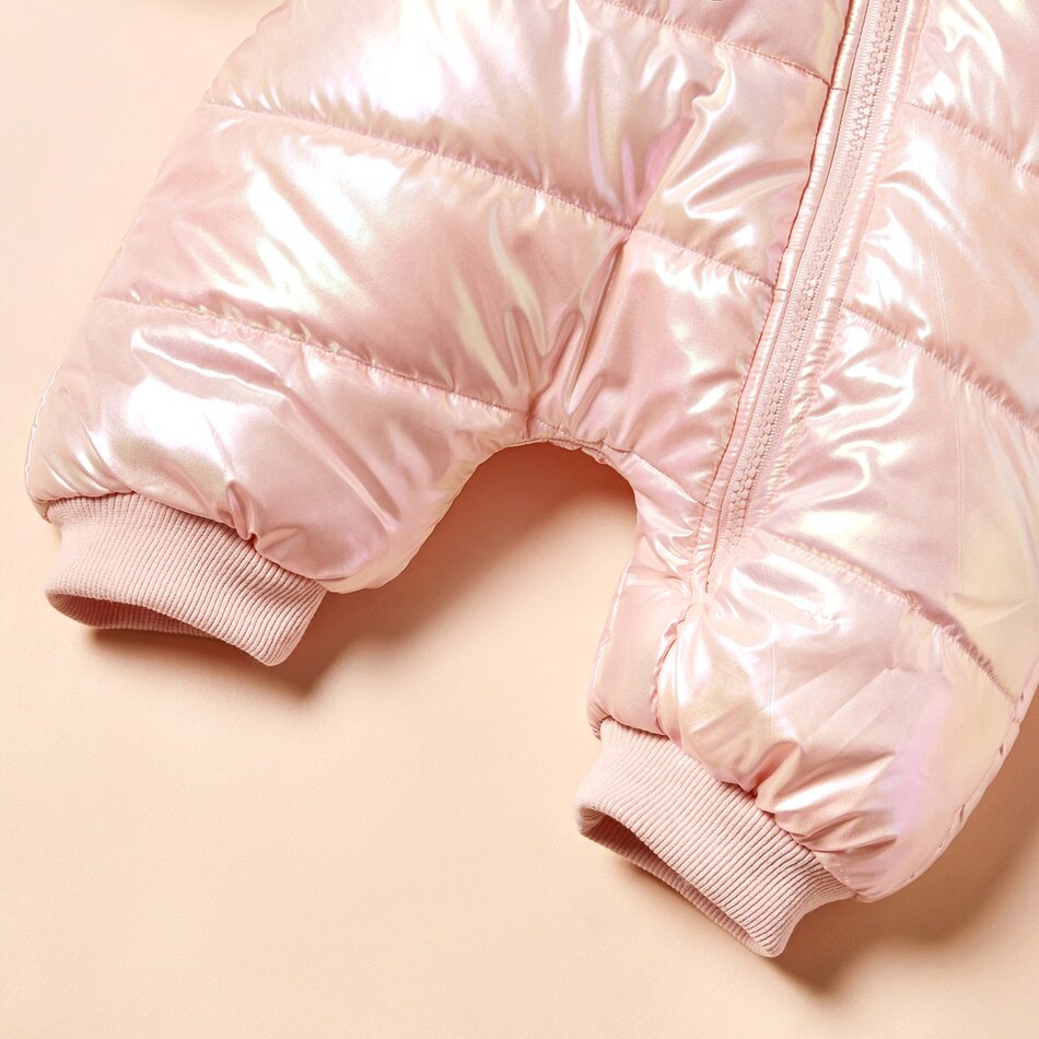 New Autumn and Winter Baby Rompers Stylish Solid Windproof Hooded Colorful Jumpsuit