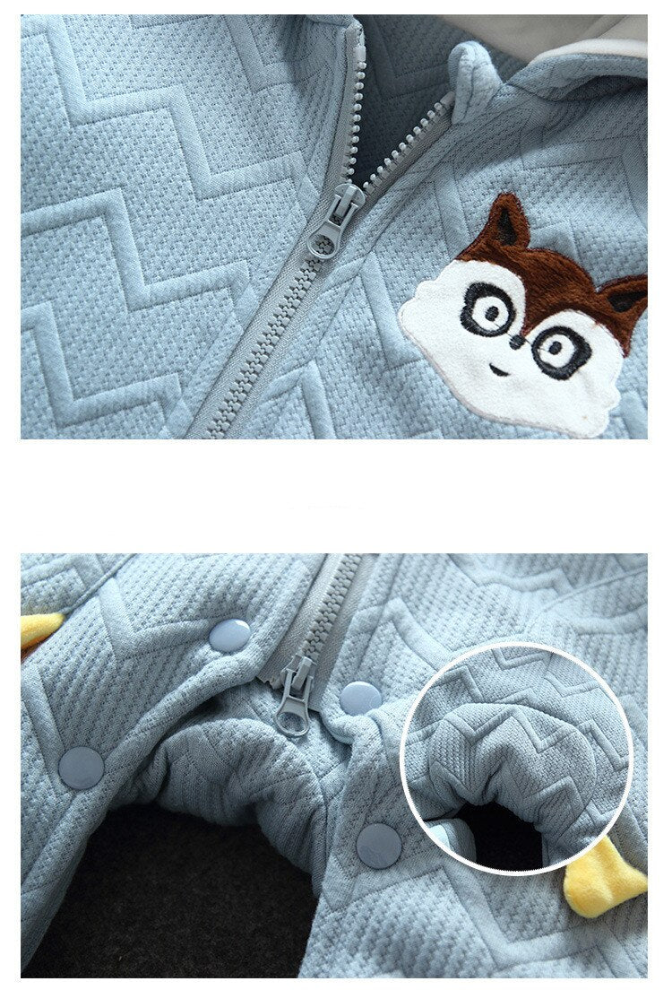 Baby Winter Romper Thick Warm Jumpsuit Overalls Cotton Outfits