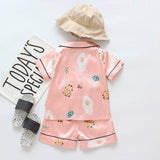 Baby Boy Girl Pajamas Set Summer Sleepwear Cartoon Printed Tops+Shorts 2 Pcs - honeylives