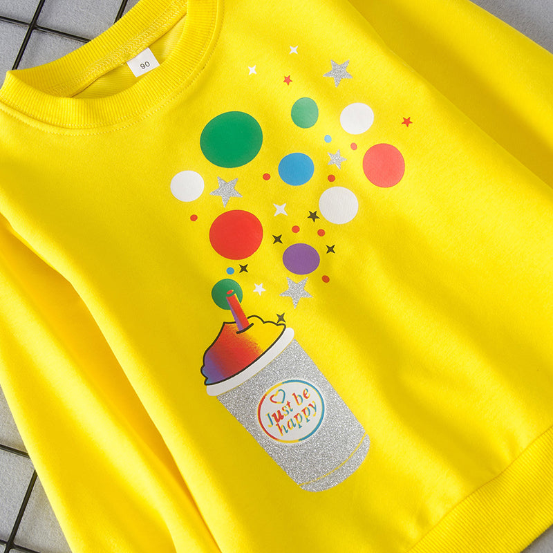 Girl Boy Cotton Cup Pear Dot Print Casual T-shirt Tops  2-6 Years