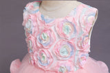 Kid Baby Girl Tailed Princess Party Birthday Petal Cake Mesh Ceremony Dresses