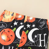 0-18M Halloween Toddler Baby Pumpkin Printed Sets 3 Pcs