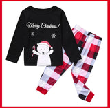 Family Christmas Pajamas Mommy Daughter Son Matching Outfit Nightwear