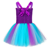 Cute Girl Mermaid Wedding Dresses Shell Pattern Christmas Princess Ariel Mermaid Unicorn Tutu Dress Headband Set - honeylives