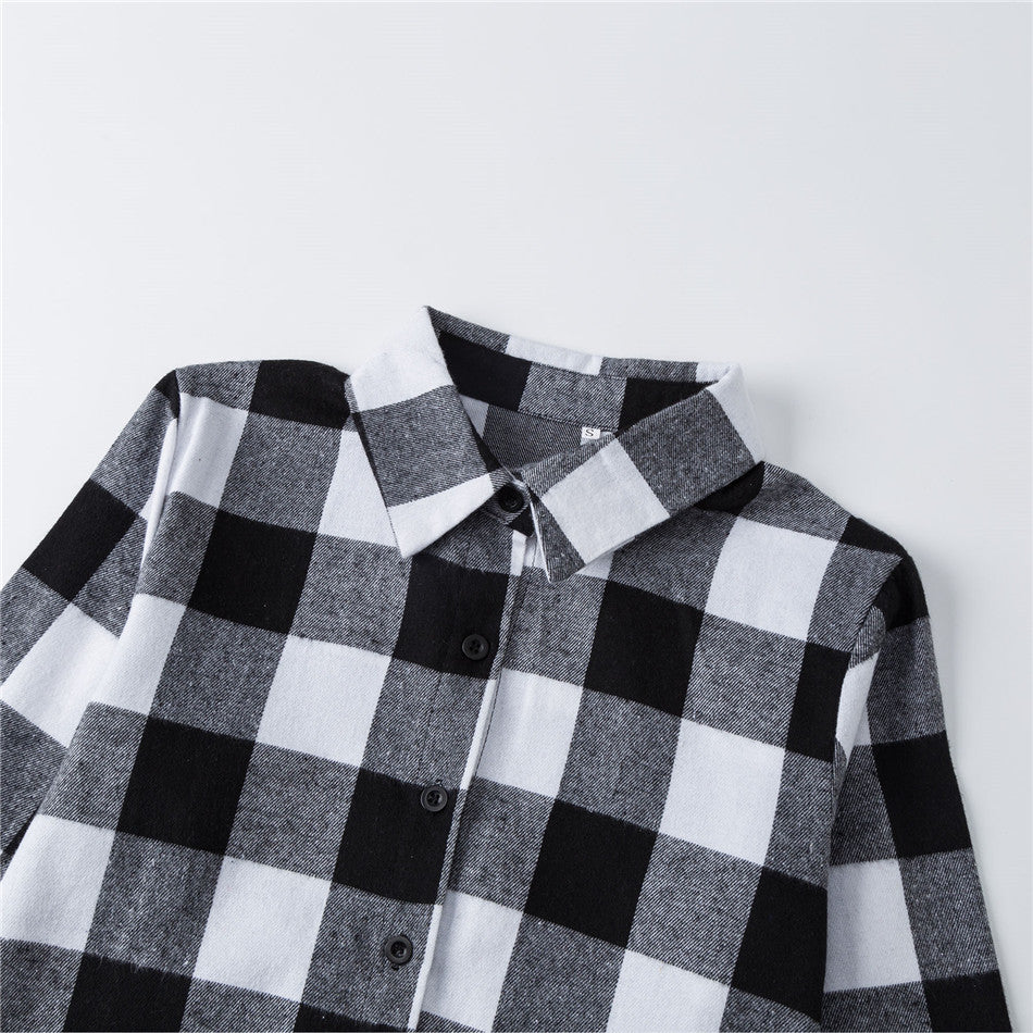 Family Matching Christmas Plaid Mother Daughter Shirts
