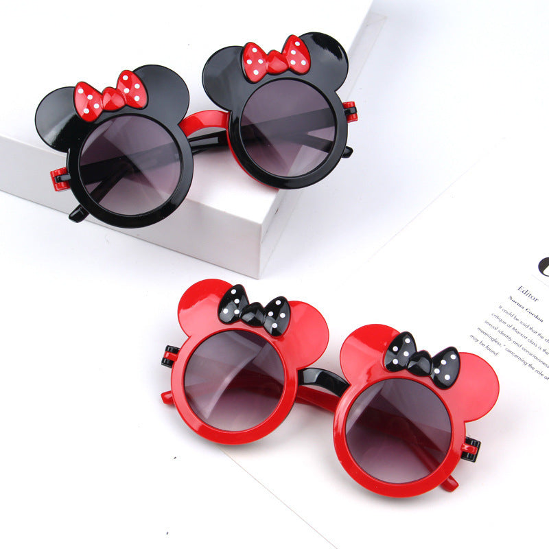Kid Baby Clamshell Shaped Sunglasses Cartoon Bowknot Anti-UV Eyeglasses