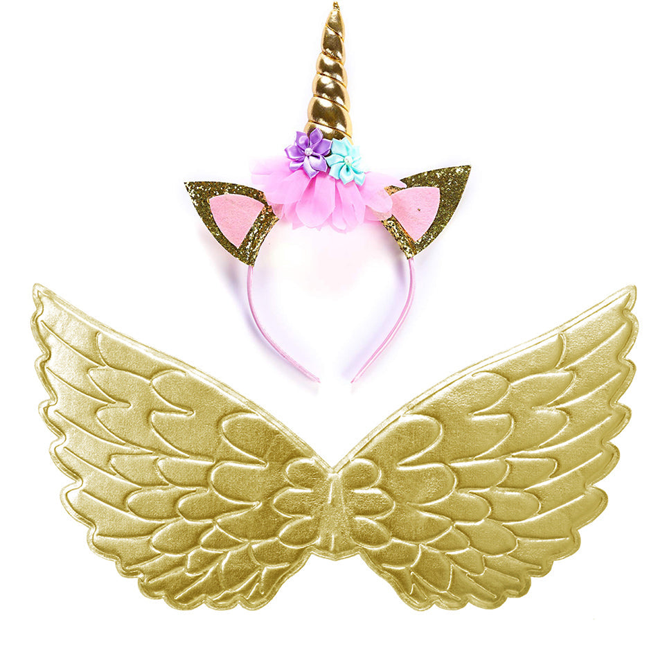 Girls Unicorn Dress Gown Cosplay  Birthday Party Fantasy Princess Dresses - honeylives