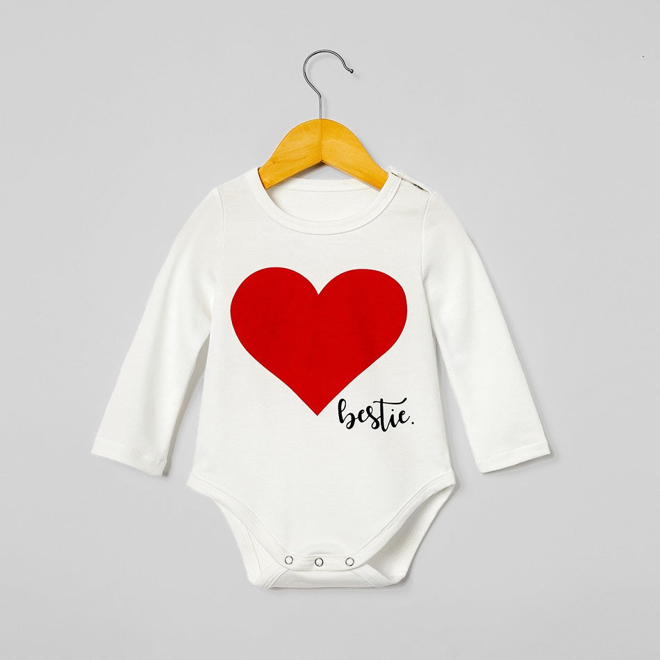 Family Matching Mother Kids Love Hoodies Shirts Tops