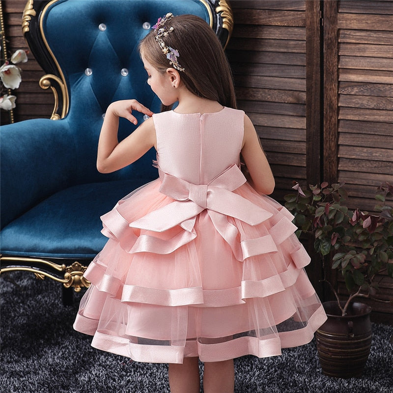 Toddler Baby Girl Princess Party Wedding Elegant Pageant Flower Dress - honeylives