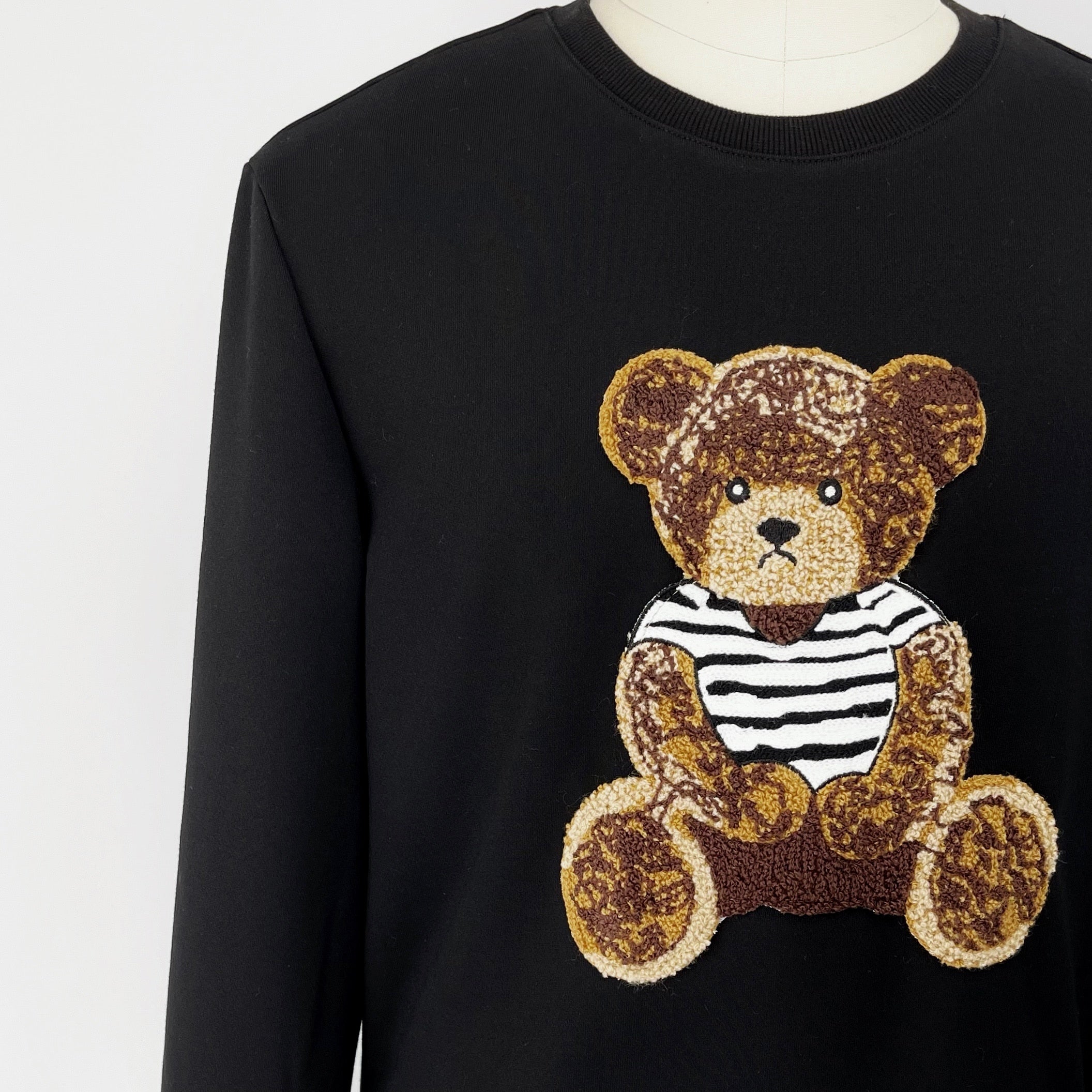 Family Matching Bear Embroidery Sweatshirt Pullover