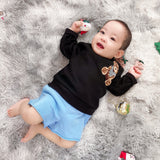 Family Matching Bear Embroidery Sweatshirt Pullover