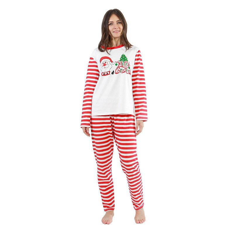 Family Christmas Pajamas Matching Outfits Mother Father Kids