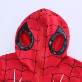 Kid Baby Boys Cartoon Spiderman Long Sleeve Hooded 3 Pcs Sets