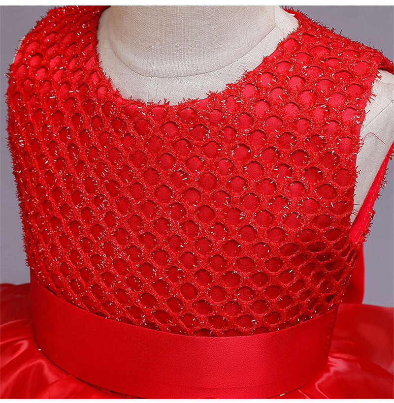 Girls Party Wedding Beaded Embroidery Princess Formal Prom Dress 3-12T - honeylives