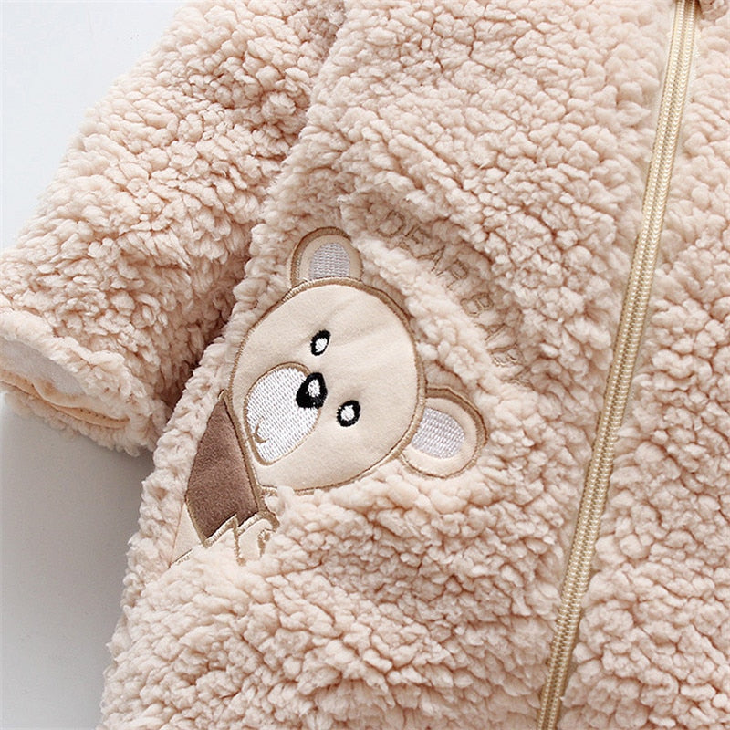 New Autumn and Winter Baby Romper Trendy Bear Design Long-sleeve Jumpsuit