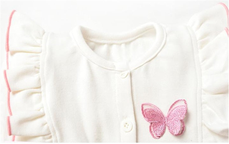 Baby Girl Newborn Long Sleeve Bodysuit  Birthday Rompers Jumpsuits