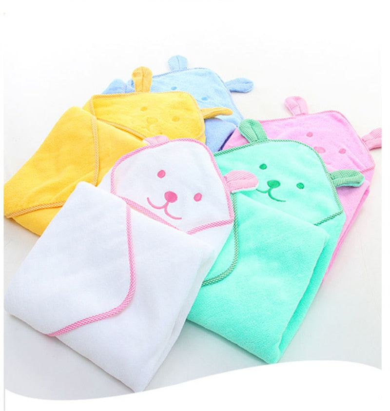 Kids Cotton Towel Hooded Towel Blanket Bath Poncho Spa Bathrobe - honeylives