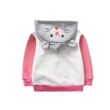 Kid Baby Girl Bunny Zipper Dinosaur Cartoon Coat
