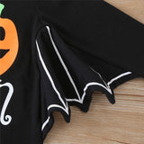 0-24M Halloween Newborn Baby Boys Black Batwing Sleeve Romper