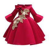 Mädchen Kleid Stickerei Elegante Tutu Prinzessin Geburtstag Abendkleider 2-10 Jahre