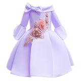 Mädchen Kleid Stickerei Elegante Tutu Prinzessin Geburtstag Abendkleider 2-10 Jahre