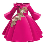 Mädchen Kleid Stickerei Elegante Tutu Prinzessin Geburtstag Abendkleider 2-10 Jahre