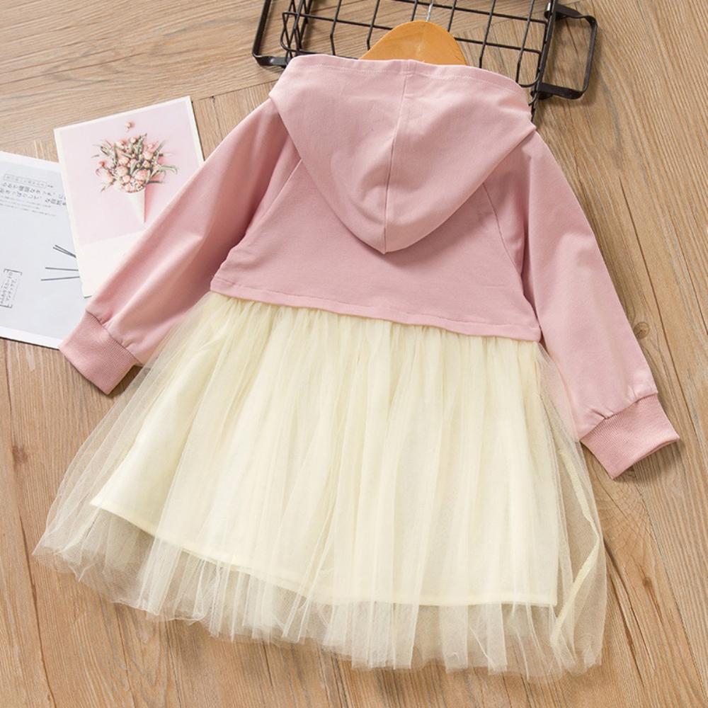 Kids Girls Fancy Casual Dress Long Sleeve Party Cartoon Rabbit Dress