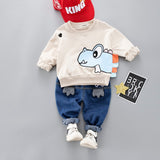 Toddler Kids Baby Girl Cartoon Set Casual Suit 2 Pcs 1-4 Years
