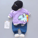 Toddler Kids Baby Girl Cartoon Set Casual Suit 2 Pcs 1-4 Years
