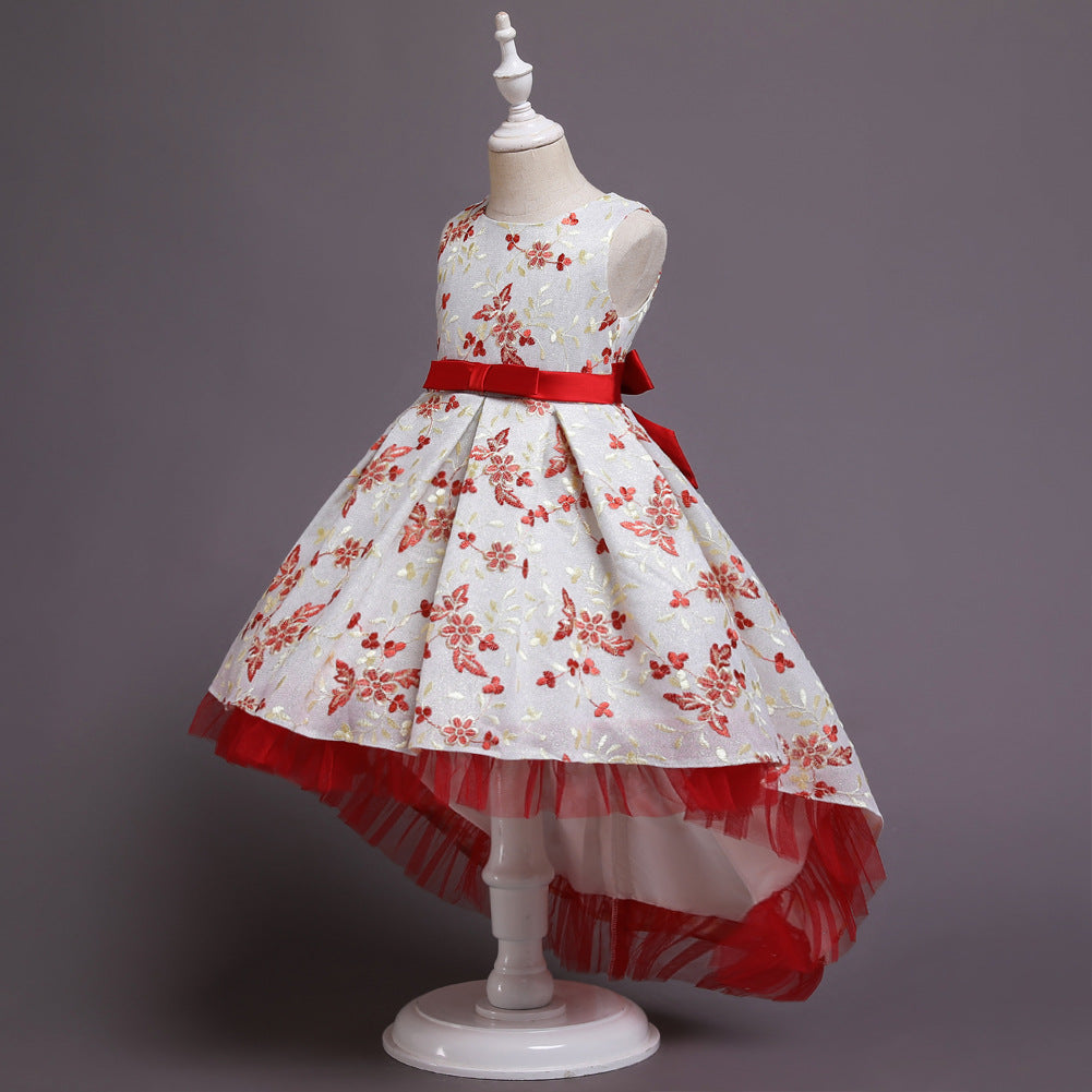 Kid Girl Princess Trailing Stage Catwalk Performance Dresses