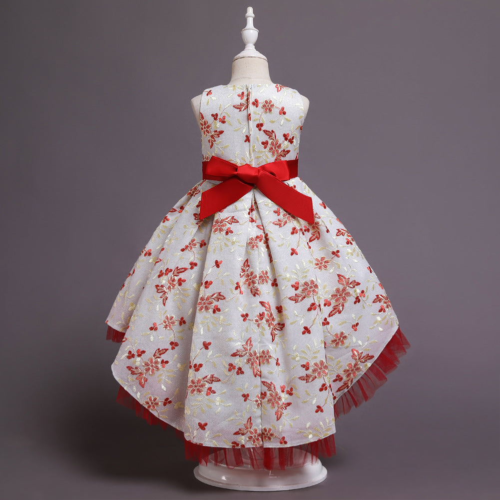 Kid Girl Princess Trailing Stage Catwalk Performance Dresses